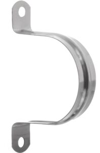 YoiYee 110mm Pipe Clamps, 304 Stainless Steel U Shape Saddle Clips, 8 Pack