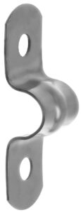 YoiYee 8mm U Shape Pipe Clamp, 304 Stainless Steel Saddle Hose Clip, 2 Holes Tension Strap for Ducting Plumber Securing Gas/Water Pipe/Tube, Pack of 10