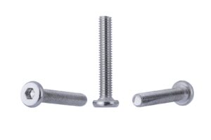 YoiYee M6 Silver Flat Head Hex Drive Furniture Bolts - 6mm x 35mm Metric Threaded for Cots, Beds, Cribs, and Chairs, Pack of 10
