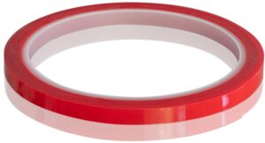 YoiYee Ultra Thin(0.5mm) Mounting Tape with Red Film, Double Sided Adhesive, 6mm Wide, Transparent