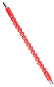 YoiYee Flexible Drill Bit Extension with Magnetic Hex Soft Shaft - Connect Drive Shaft Tip Drill Bit Kit Adaptor - Flexible Screwdriver Extension for Tight Spaces, Red