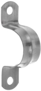 YoiYee 27mm U Shape Pipe Clamp, 304 Stainless Steel Saddle Hose Clip, 2 Holes Tension Strap for Ducting Plumber Securing Gas/Water Pipe/Tube, Pack of 10