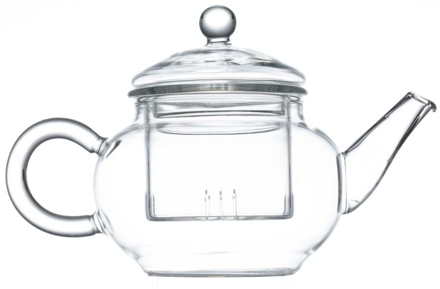 YoiYee 250ml Glass Teapot with Infuser, Clear Borosilicate Loose Leaf Pot