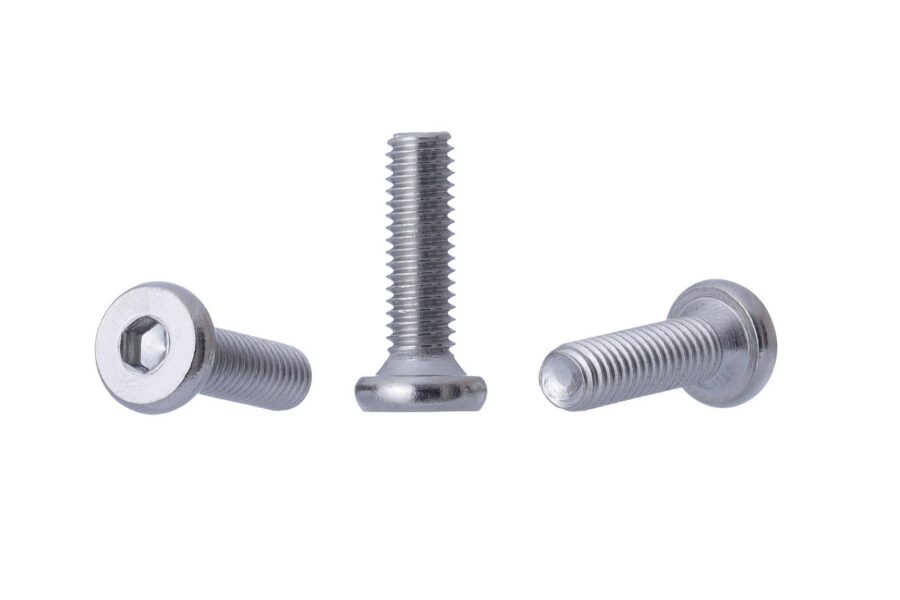 YoiYee M6 Silver Flat Head Hex Drive Furniture Bolts - 6mm x 20mm Metric Threaded for Cots, Beds, Cribs, and Chairs, Pack of 10