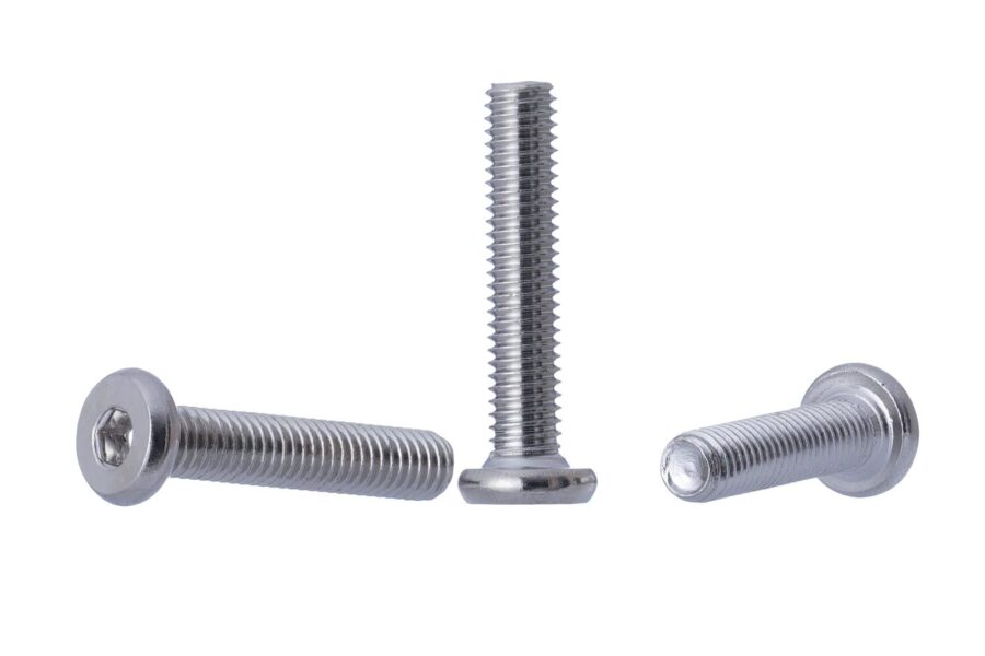 YoiYee M6 Silver Flat Head Hex Drive Furniture Bolts - 6mm x 30mm Metric Threaded for Cots, Beds, Cribs, and Chairs , Pack of 10