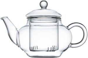 YoiYee 300ml Glass Teapot with Infuser for Loose Leaf Tea