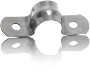 YoiYee 12mm U Shape Pipe Clamp, 304 Stainless Steel Saddle Clips, 10 Pack