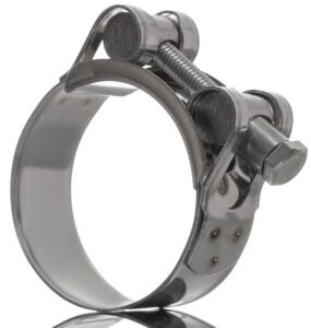 YoiYee 48-51mm Heavy-Duty Pipe Clamp, 304 Stainless Steel Single Nut Adjustment Hose Clip Strap for Delivery and Suction Hose, Agriculture, Waste Extraction, Mining, Quarrying, Marine etc. 2 Pack