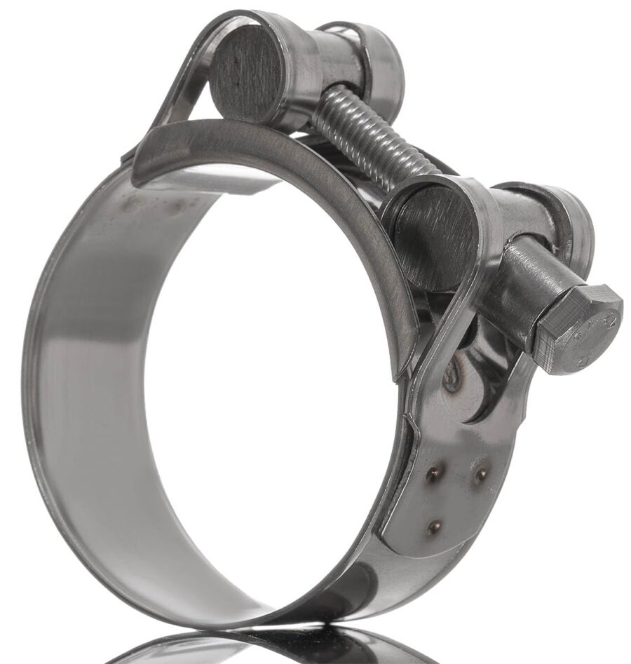 YoiYee 48-51mm Heavy-Duty Pipe Clamp, 304 Stainless Steel Single Nut Adjustment Hose Clip Strap for Delivery and Suction Hose, Agriculture, Waste Extraction, Mining, Quarrying, Marine etc. 2 Pack