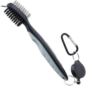 YoiYee Dual Sided Golf Club Cleaning Brush - Premium Golf Equipment Cleaning Tool Accessory-Grey