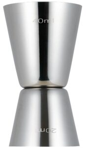 YoiYee Dual-Sided 20/40ml Stainless Steel Jigger - Premium Stainless Steel Cocktail Measuring Cup for Bars and Home Use