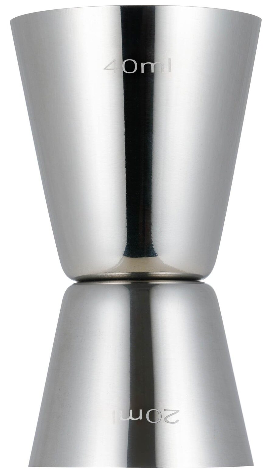 YoiYee Dual-Sided 20/40ml Stainless Steel Jigger - Premium Stainless Steel Cocktail Measuring Cup for Bars and Home Use