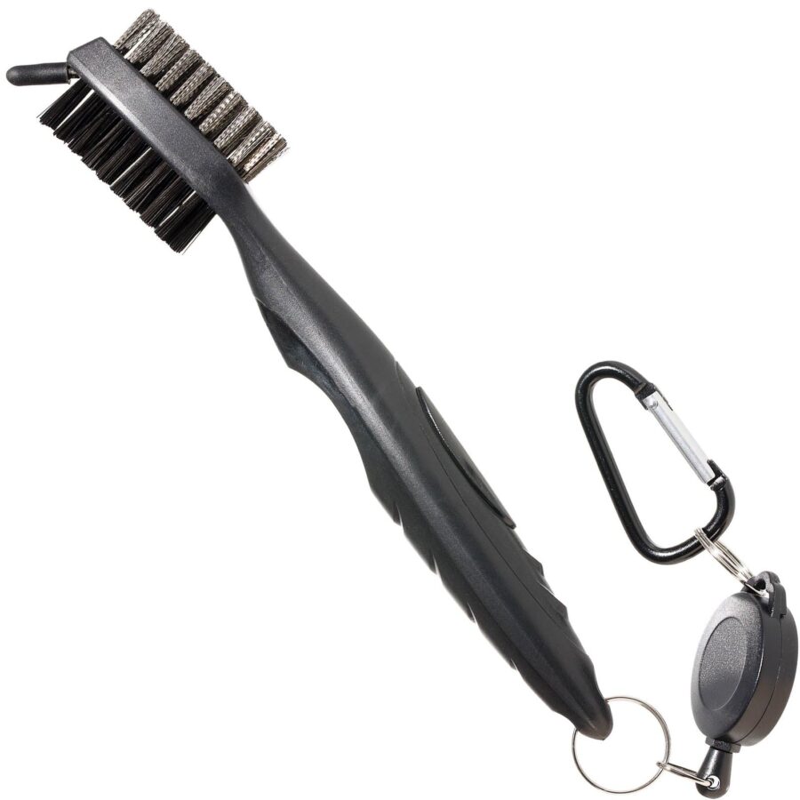 YoiYee Dual Sided Golf Club Cleaning Brush with 2 feet Retractable Cord- Premium Golf Equipment Cleaning Tool Accessory