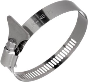YoiYee 46-70mm Hose Clamps, 304 Stainless Steel Butterfly Pipe Clip, 4 Pack