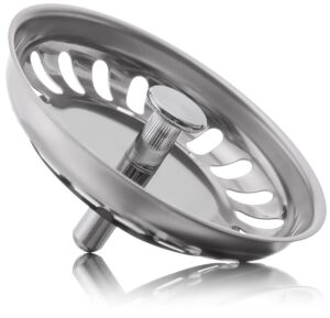 YoiYee Thickened Stainless Steel Kitchen Sink Strainer Plug, Waste Basket Strainer and Plug, 79.3mm Diameter