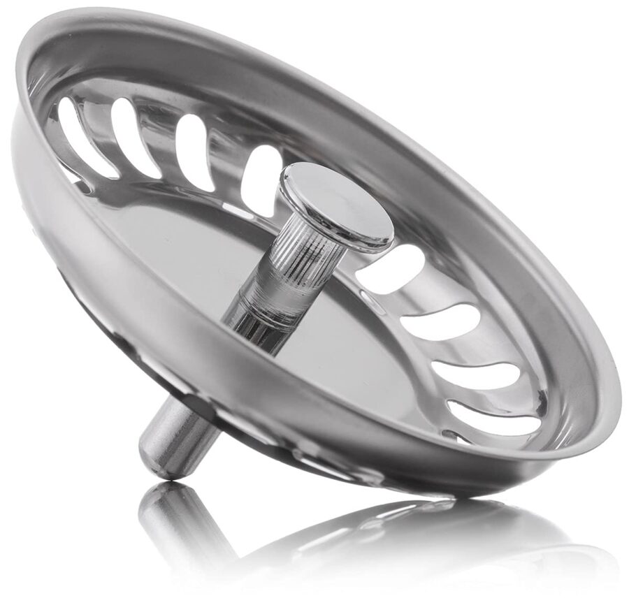YoiYee Thickened Stainless Steel Kitchen Sink Strainer Plug, Waste Basket Strainer and Plug, 79.3mm Diameter