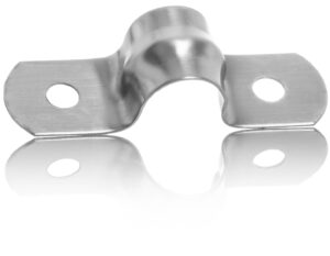 YoiYee 10mm U Shape Pipe Clamps, 304 Stainless Steel Saddle Clips, 10 Pack