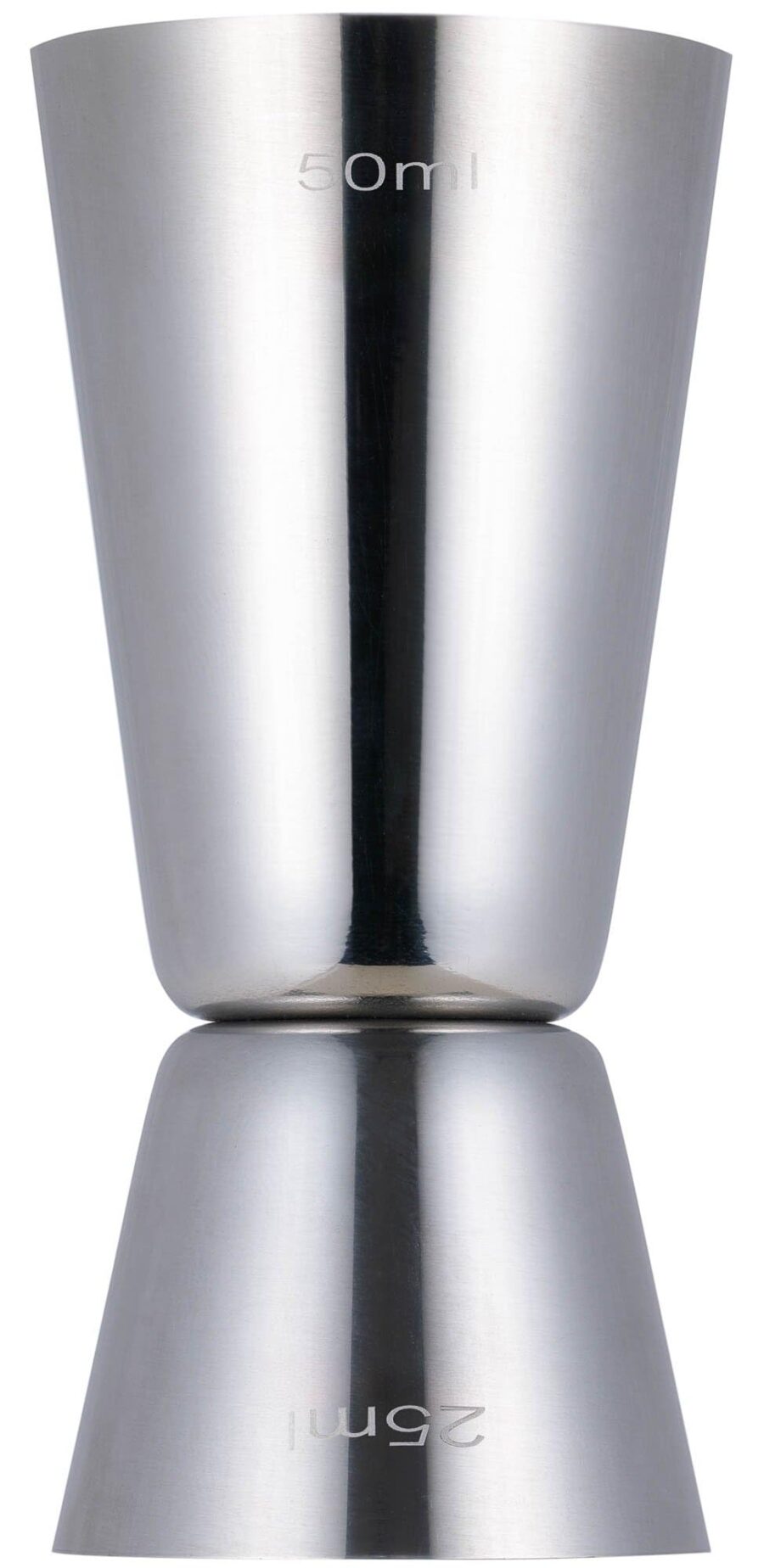 YoiYee Dual-Sided 25/50ml Stainless Steel Jigger - Premium Stainless Steel Cocktail Measuring Cup for Bars and Home Use