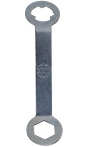 YoiYee Aluminum Track Spikes Wrench for M5 Soccer Cleats – Dual Interface, Non-Slip, Ergonomic Shoe Adjustment Tool, Silver