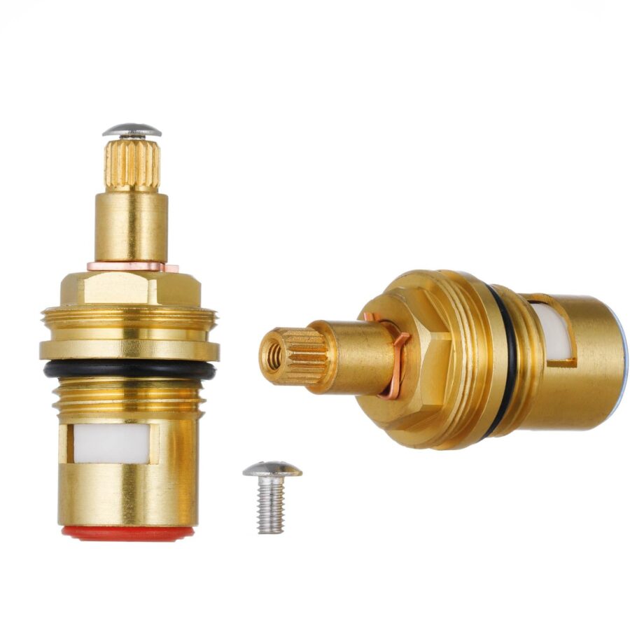 YoiYee Ceramic Disc Tap Valve Insert 1/2" BSP 20 Teeth Spline, 1 Pair