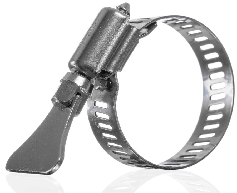 YoiYee 14-27mm Hose Clamps, 304 Stainless Steel Pipe Clips, Pack of 4