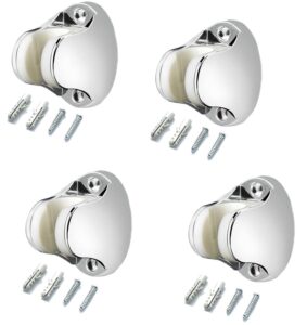 YoiYee Adjustable Chrome Wall Mount Shower Bracket for Handheld Shower Heads - Versatile Angle Holder with Height Adjustability, Pack of 4
