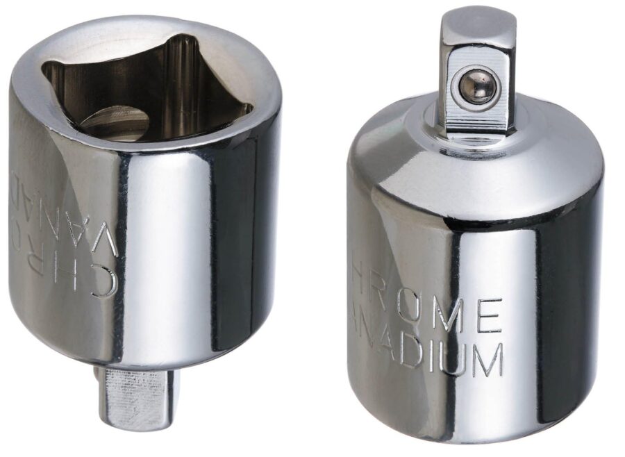 YoiYee Chrome Vanadium Steel Socket Adapter and Reducer Set, 1/2" Female to 1/4" Male Drive, Pack of 2