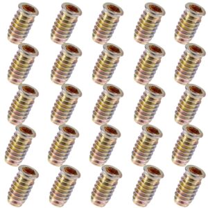 YoiYee M8 x 25mm Threaded Wood Insert Nuts, Hex Socket Drive - 20 Pack