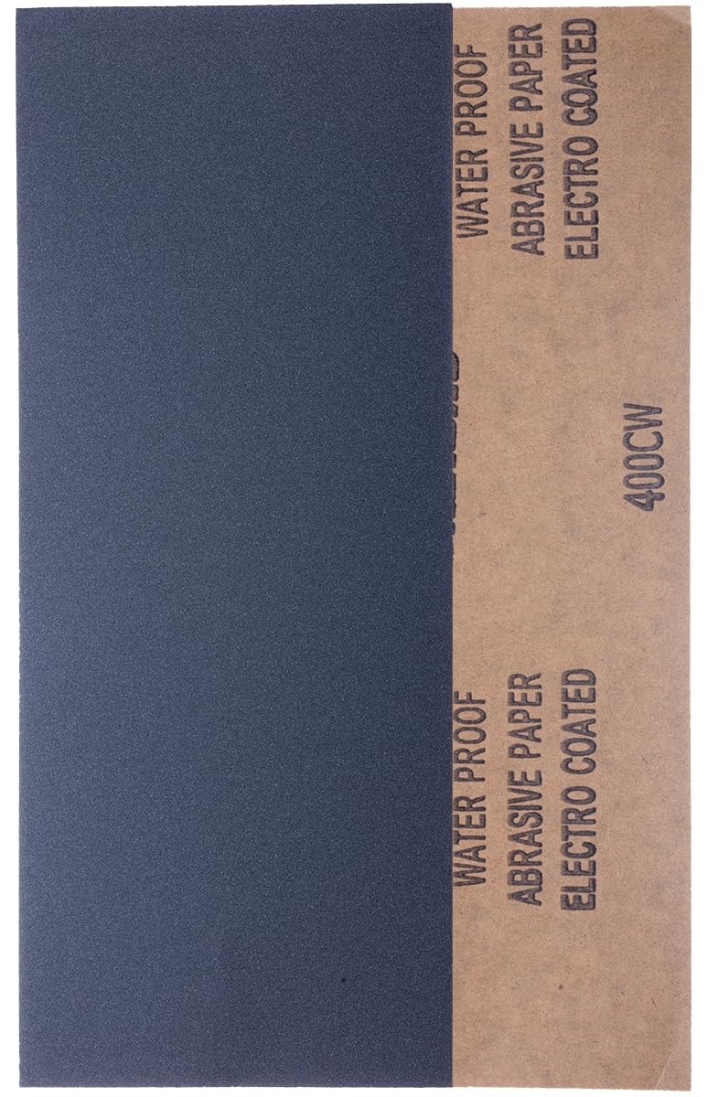 YoiYee 400 Grit Wet & Dry Sandpaper Sheets, 230 x 95mm, 10 Pack