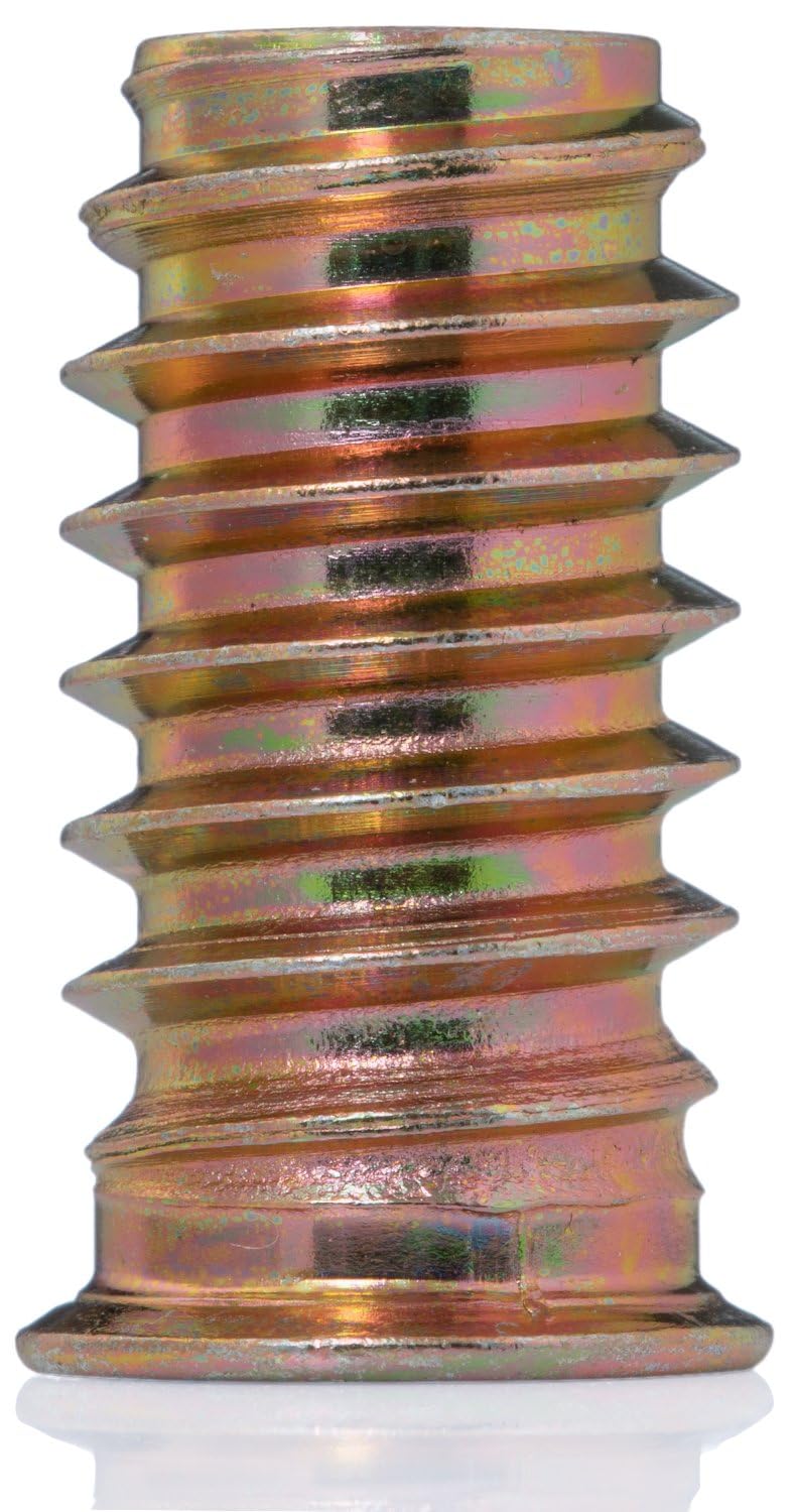 YoiYee M8 x 30mm Threaded Wood Inserts, Hex Socket Drive Nut, 12 Pack