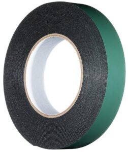 YoiYee 25mm x 10m Double Sided Foam Tape, Black PE Mounting Glazing Tape