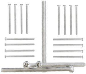 YoiYee M4 Phillips Pan Head Machine Screws - 4mm x 60mm, Zinc Plated Steel, DIN 7985 (20-Pack)