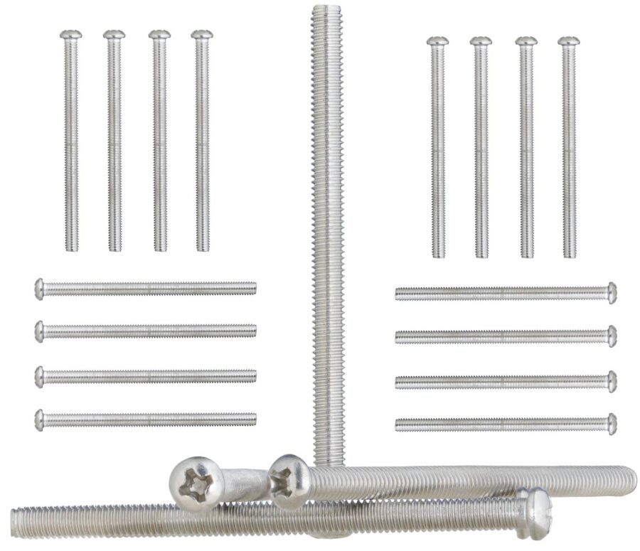 YoiYee M4 Phillips Pan Head Machine Screws - 4mm x 60mm, Zinc Plated Steel, DIN 7985 (20-Pack)