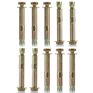 YoiYee 4 Pack M12 x 70mm Sleeve Anchor Bolts, 16mm Heavy Duty Hex Fixings