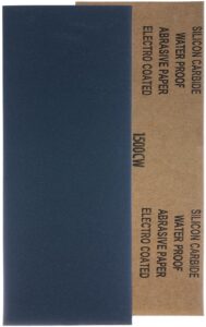 YoiYee 1500 Grit Wet & Dry Sandpaper Sheets, 23 x 9.5cm, 10 Pack