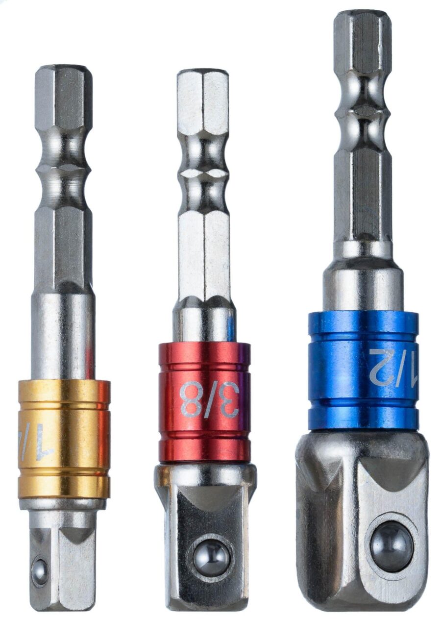 YoiYee 3-Piece Impact Socket Adapter Set, 1/4" 3/8" 1/2"