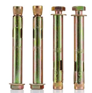 YoiYee M12 Sleeve Anchor Bolts 120mm Concrete Masonry Fixings 4 Pack
