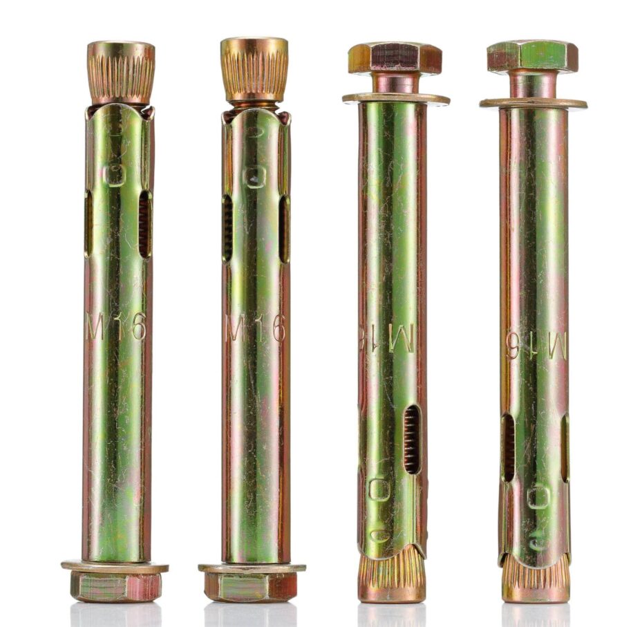 YoiYee M12 Sleeve Anchor Bolts 120mm Concrete Masonry Fixings 4 Pack