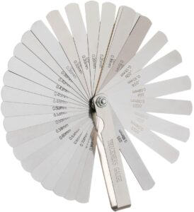 YoiYee 32-Blade Feeler Gauge Set, Metric & Imperial Gap Tool