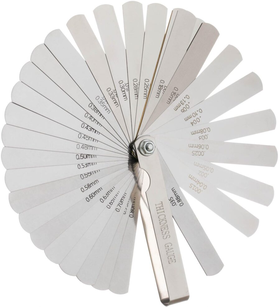 YoiYee 32-Blade Feeler Gauge Set, Metric & Imperial Gap Tool