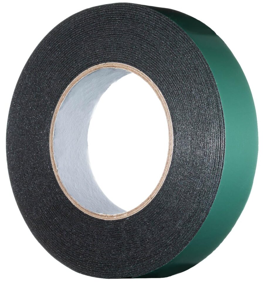 YoiYee 30mm x 10m Double Sided Foam Tape, Strong PE Mounting Strip, Black
