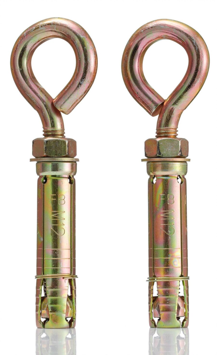 YoiYee M12 Masonry Expansion Anchor Eye Bolts, Concrete Fixings 2 Pack