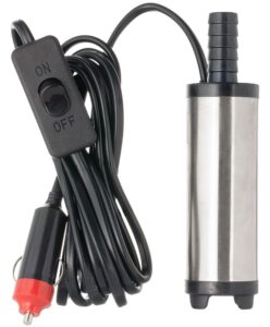 YoiYee DC 12V Diesel Pump, 12L/min Portable Submersible Fuel Transfer Pump with 3m Cable, 16mm Outlet for Diesel, Oil, Water, Kerosene, for Car, Caravan, Boat, Tractor