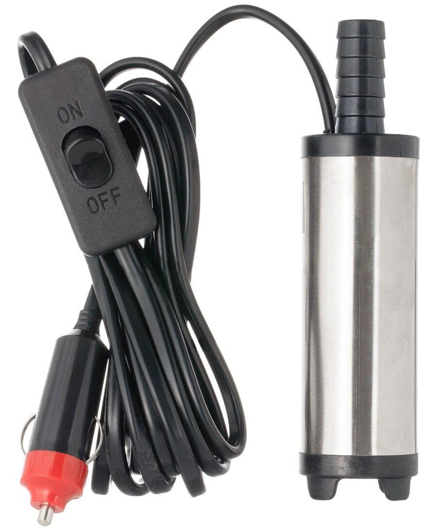 YoiYee DC 12V Diesel Pump, 12L/min Portable Submersible Fuel Transfer Pump with 3m Cable, 16mm Outlet for Diesel, Oil, Water, Kerosene, for Car, Caravan, Boat, Tractor