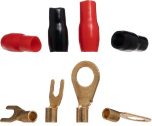 YoiYee Universal Pure Copper Car Audio Power Line Wiring Terminal Lug Set for 10GA Wiring