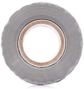 YoiYee Grey Waterproof Self Amalgamating Plumbing Tape, Self-Fusing Silicone Rubber Material for plumber/Stop Leak/Leaking Pipe Sealing/Water Hose Repair, 25mm Wide
