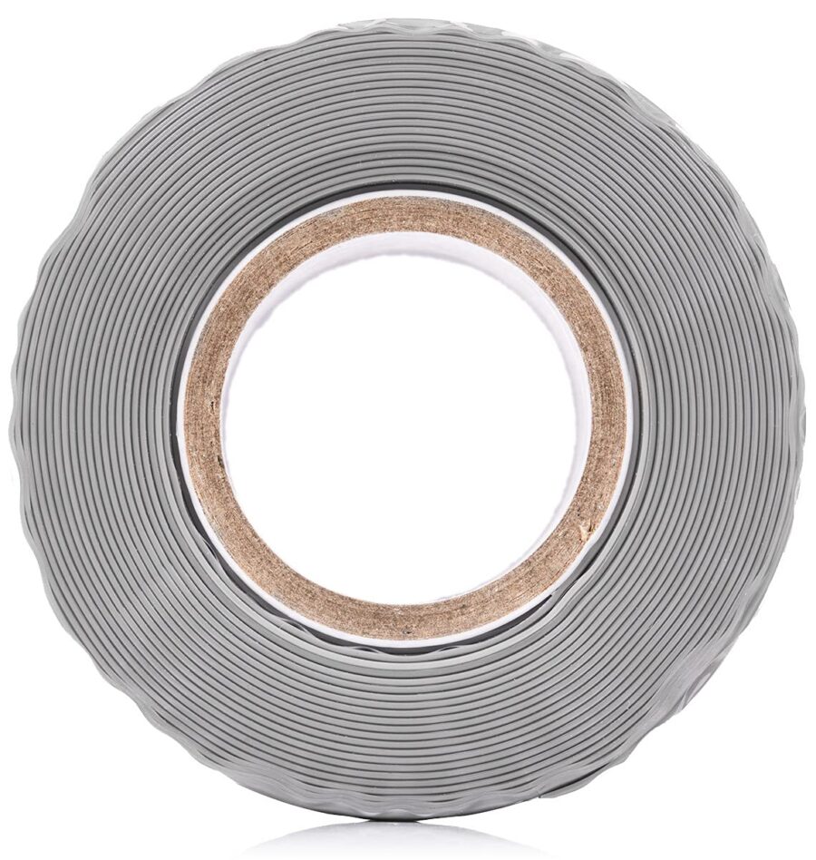 YoiYee Grey Waterproof Self Amalgamating Plumbing Tape, Self-Fusing Silicone Rubber Material for plumber/Stop Leak/Leaking Pipe Sealing/Water Hose Repair, 25mm Wide