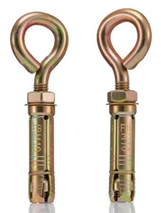 YoiYee Eye Bolt Masonry Anchor Bolts, 16mm (Outer Dia) x 70mm (L), 2 Pack