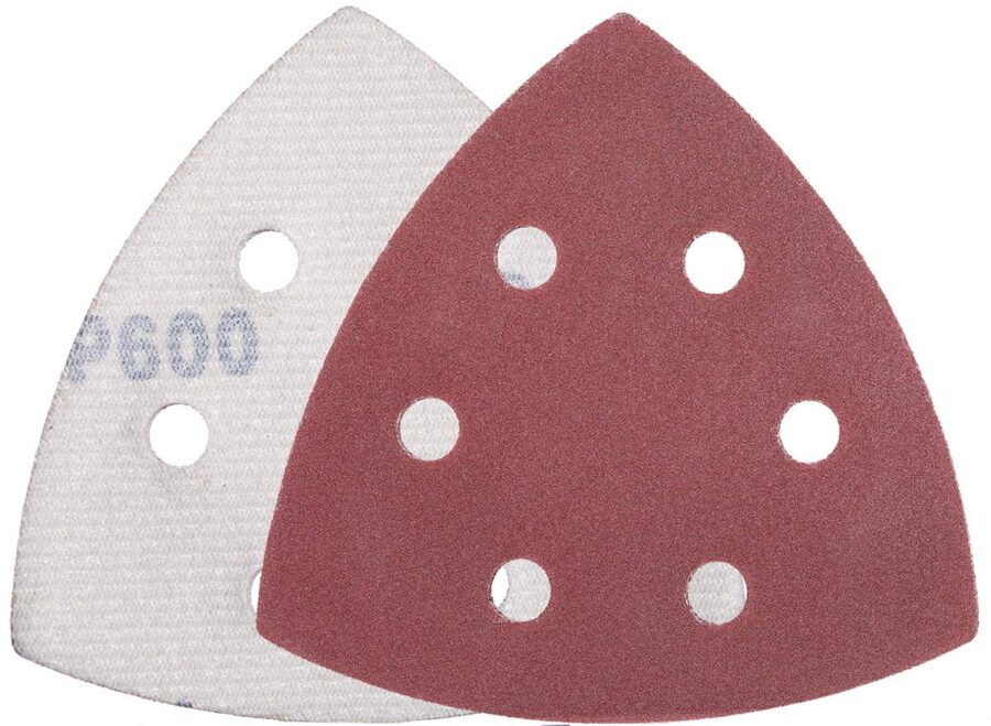 YoiYee 1200 Grit Detail Sanding Sheets, 6 Hole Triangle Sandpaper, 20 Pack