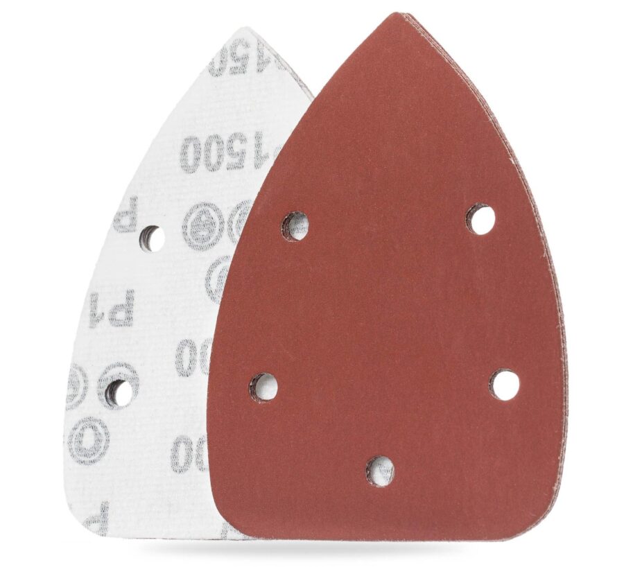 YoiYee 10x Detail Sanding Sheets 140x90mm, 1500 Grit 5 Hole Hook and Loop